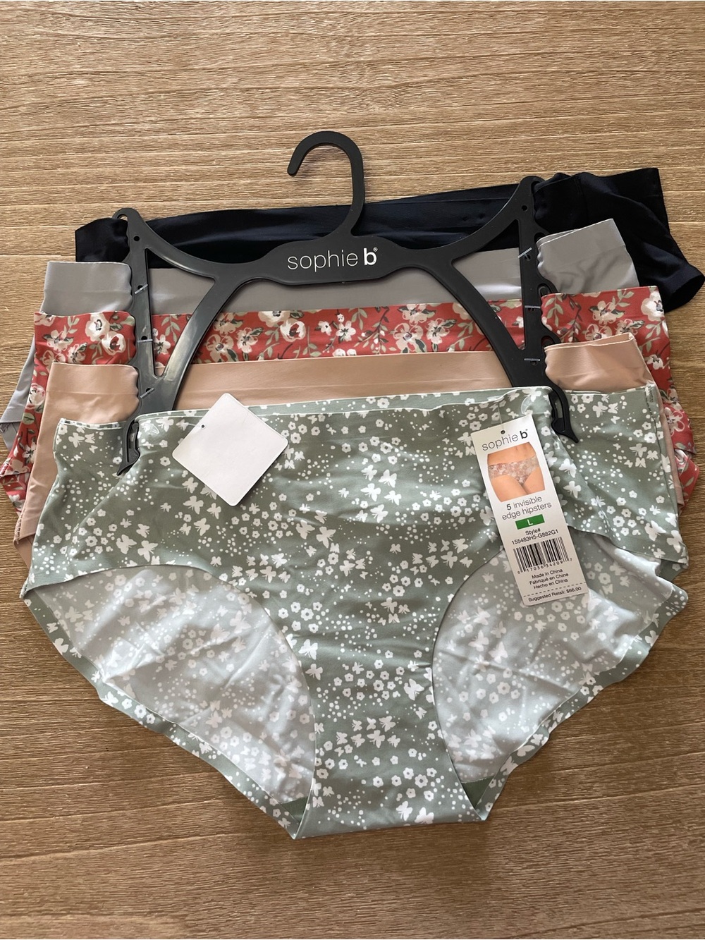 sophie b. Women's Hipster Panties 5-Pack Florals & Solid